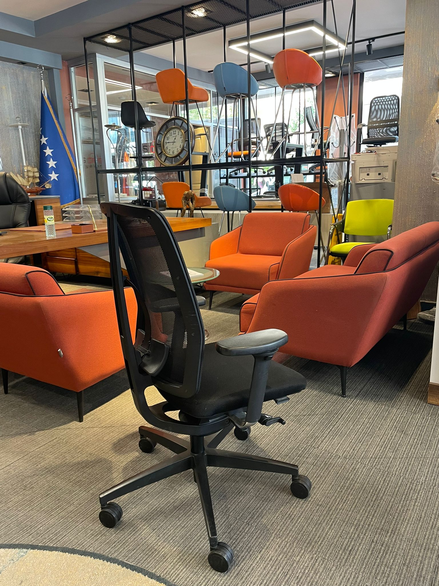 Klas Ofis Üsküdar Nurus Siyah Fileli Çalışma Koltuğu Ayarlı - Görsel 2