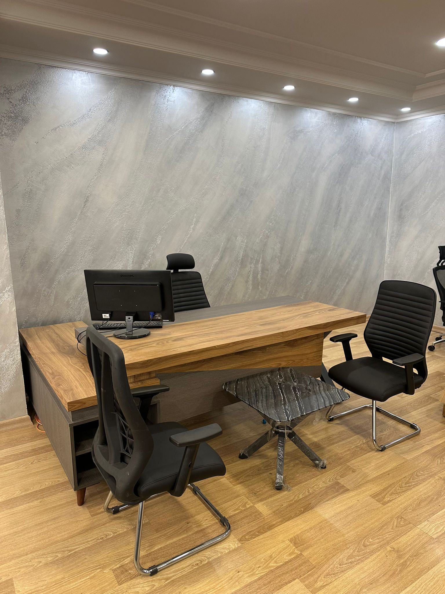 Klas Ofis Üsküdar Makam Takımı Meşe – Antrasit Gri Komple Set - Görsel 5