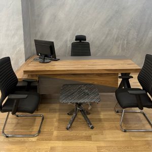 Klas Ofis Üsküdar Makam Takımı Meşe – Antrasit Gri Komple Set