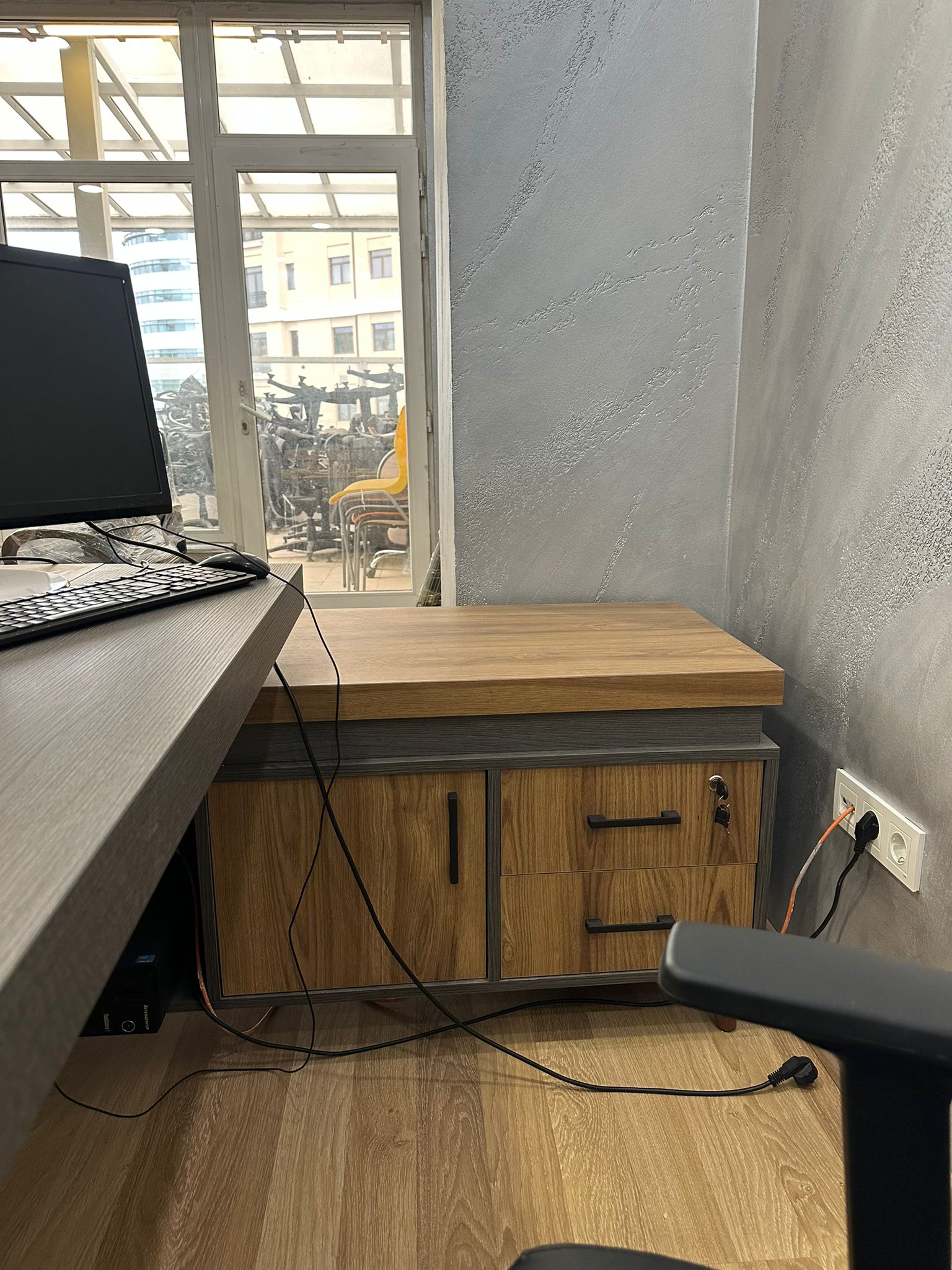 Klas Ofis Üsküdar Makam Takımı Meşe – Antrasit Gri Komple Set - Görsel 3