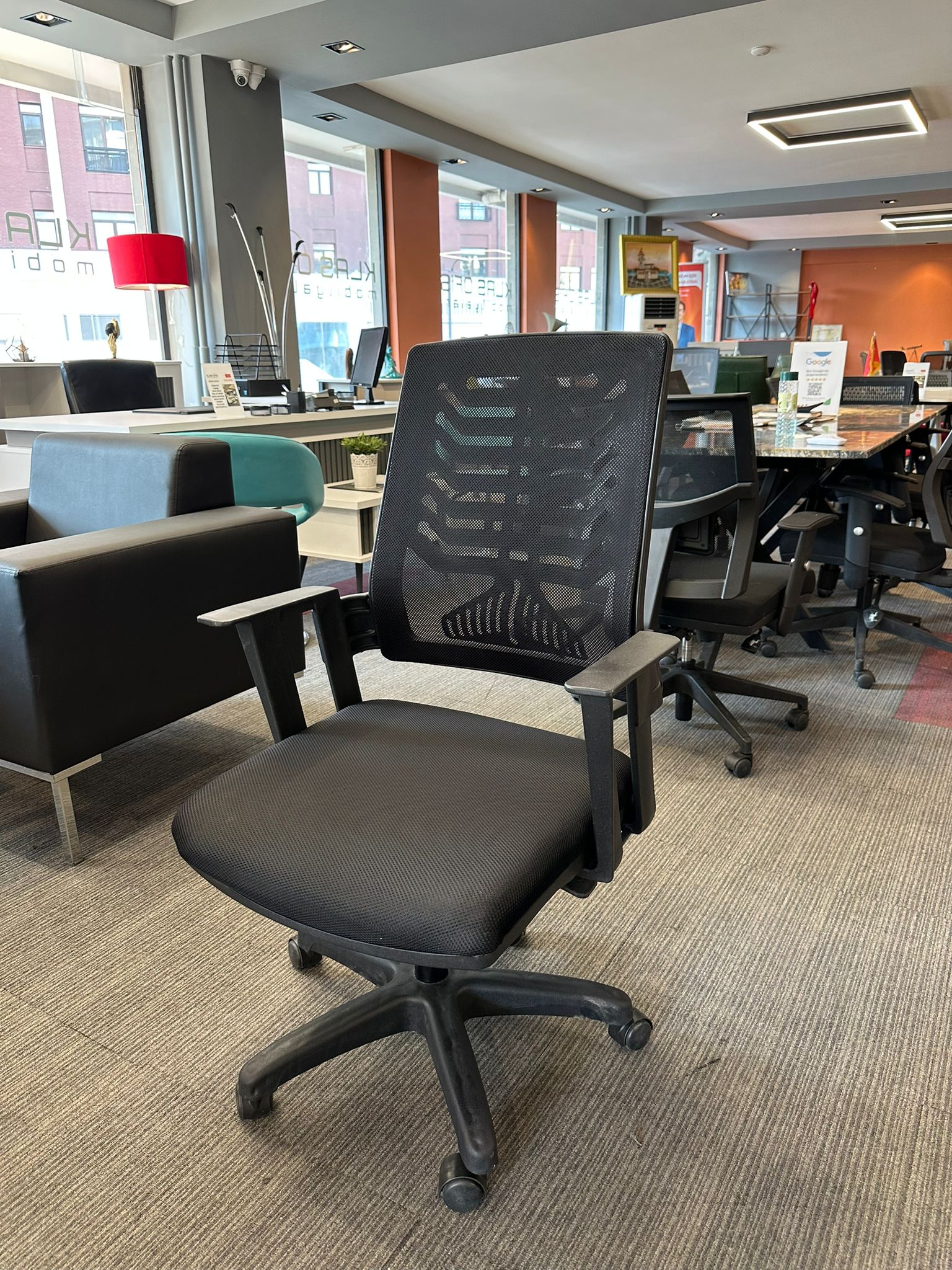 Sıfır Fileli Ofis Koltuğu (Siyah Renk) - Görsel 4