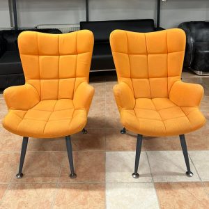 Ikea Marka Turuncu Berjer Koltuklar 2 Adet
