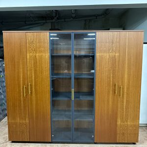 6 Kapaklı 2 Cam Kapaklı Dosya Dolabı 220×40×190