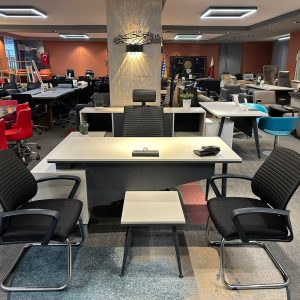 Aytaşı Antrasit Gri Metal Ayaklı Koltuklu Sıfır Takım 160×75