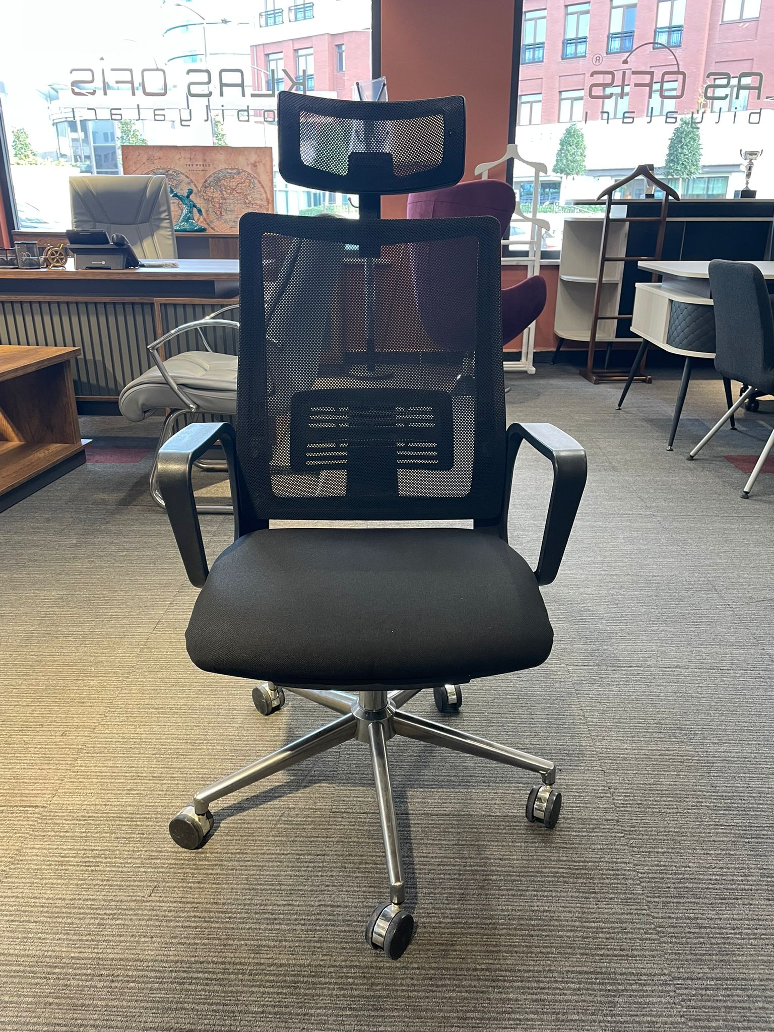 Klas Ofis Üsküdar Siyah Fileli Yönetici Koltuğu (Yenilenmiş Ürün)