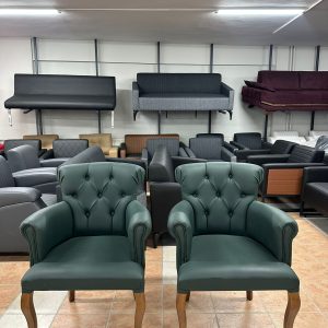 Klas Ofis Üsküdar Yeşil Deri Chester Tekli Koltuk – Sıfır Ürün