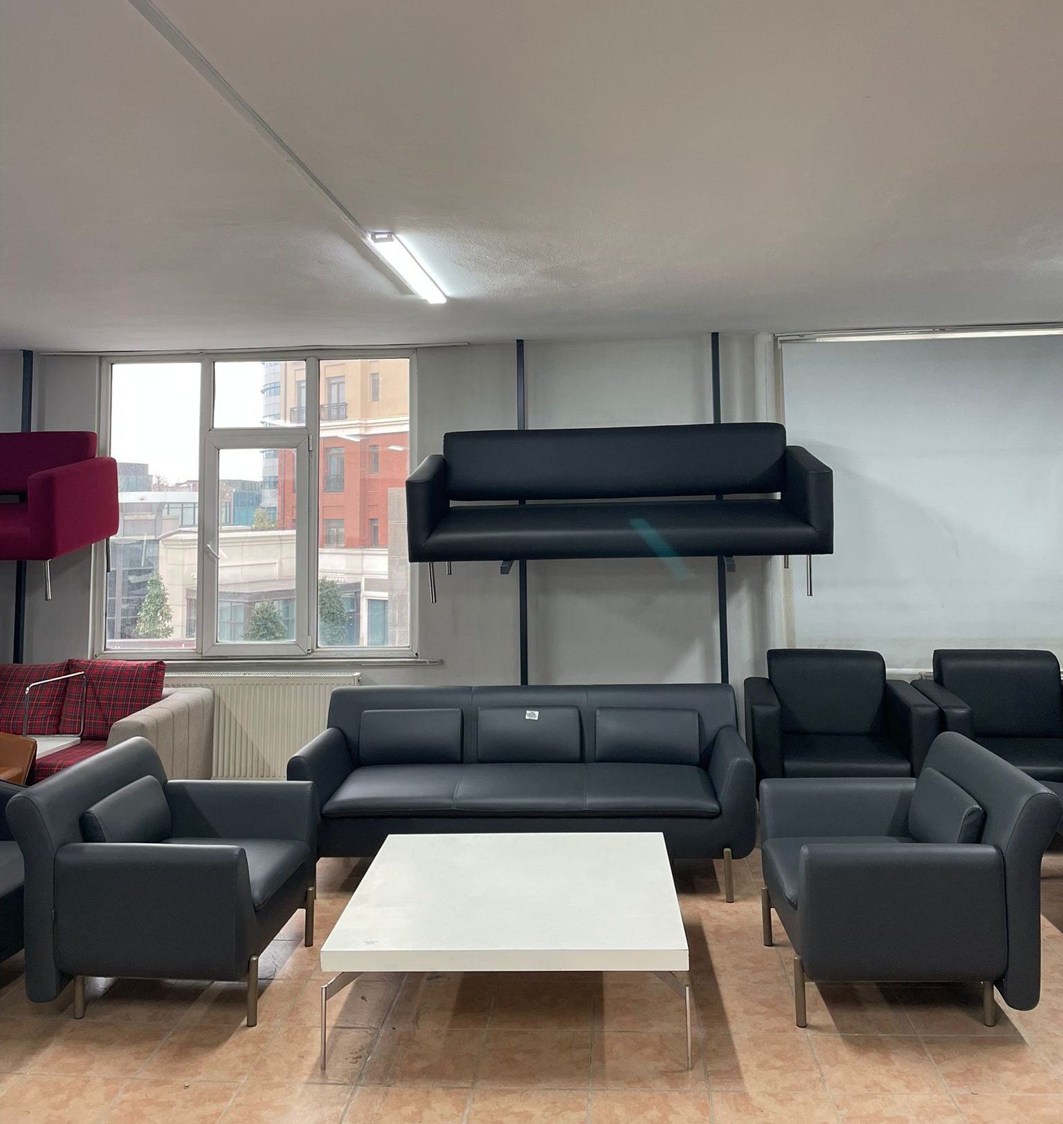 KLAS OFİS ÜSKÜDAR REDOF ANTRASİT GRİ 3+1+1 KOLTUK TAKIMI