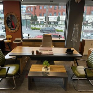 KLAS OFİS ÜSKÜDAR 260x90 KOLTUKLU MAKAM TAKIMI (KOMPLE SET)