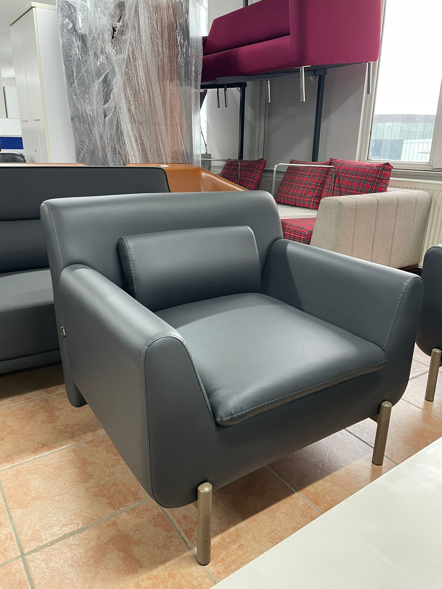 KLAS OFİS ÜSKÜDAR REDOF ANTRASİT GRİ 3+1+1 KOLTUK TAKIMI - Görsel 7