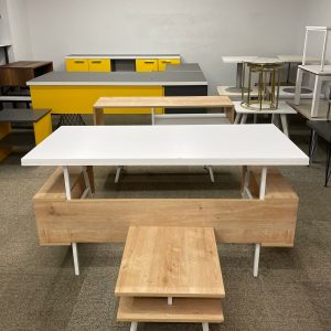 KLAS OFİS ÜSKÜDAR 140x70 MARBELLA KİRAZ ÇALIŞMA MASASI + SEHPA
