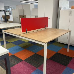 KLAS OFİS ÜSKÜDAR 140x160 MARBELLA KİRAZ 2 KİŞİLİK ÇALIŞMA MASASI