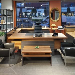 KLAS OFİS ÜSKÜDAR 90x240 BAROK CEVİZ MAKAM TAKIMI (KOLTUKLU FULL SET)