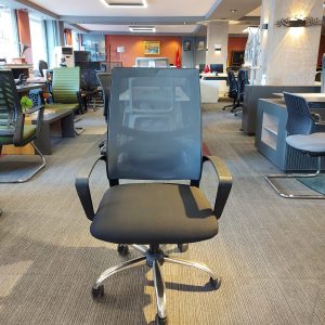 KLAS OFİS ÜSKÜDAR BEL DESTEKLİ FİLELİ ÇALIŞMA KOLTUĞU (KROM AYAKLI)