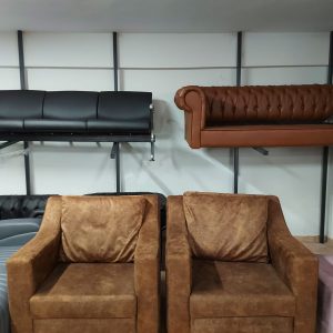 Klas Ofis Üsküdar Yeşil Renk Berjer Kumaş Koltuk Takımı