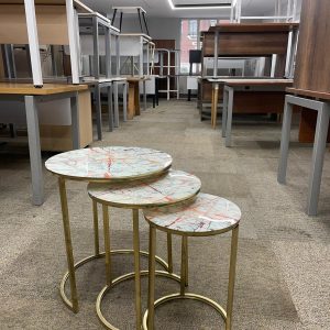 KLAS OFİS ÜSKÜDAR SIFIR GOLD AYAKLI MERMER GÖRÜNÜM SEHPA