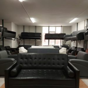 Klas Ofis Üsküdar Siyah Renk Üçlü Koltuk