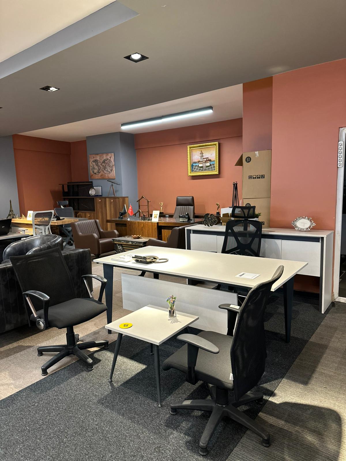 KLAS OFİS ÜSKÜDAR 180X85 MAKAM TAKIMI SETİ İKİNCİ EL - Görsel 4