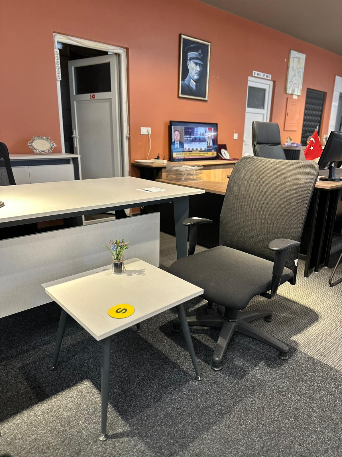 KLAS OFİS ÜSKÜDAR 180X85 MAKAM TAKIMI SETİ İKİNCİ EL - Görsel 8