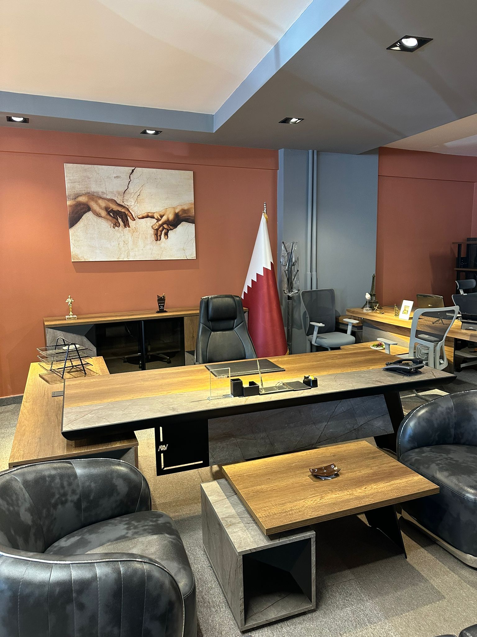 KLAS OFİS ÜSKÜDAR 95X240 MAKAM TAKIMI FULL KOLTUKLU SET - Görsel 6