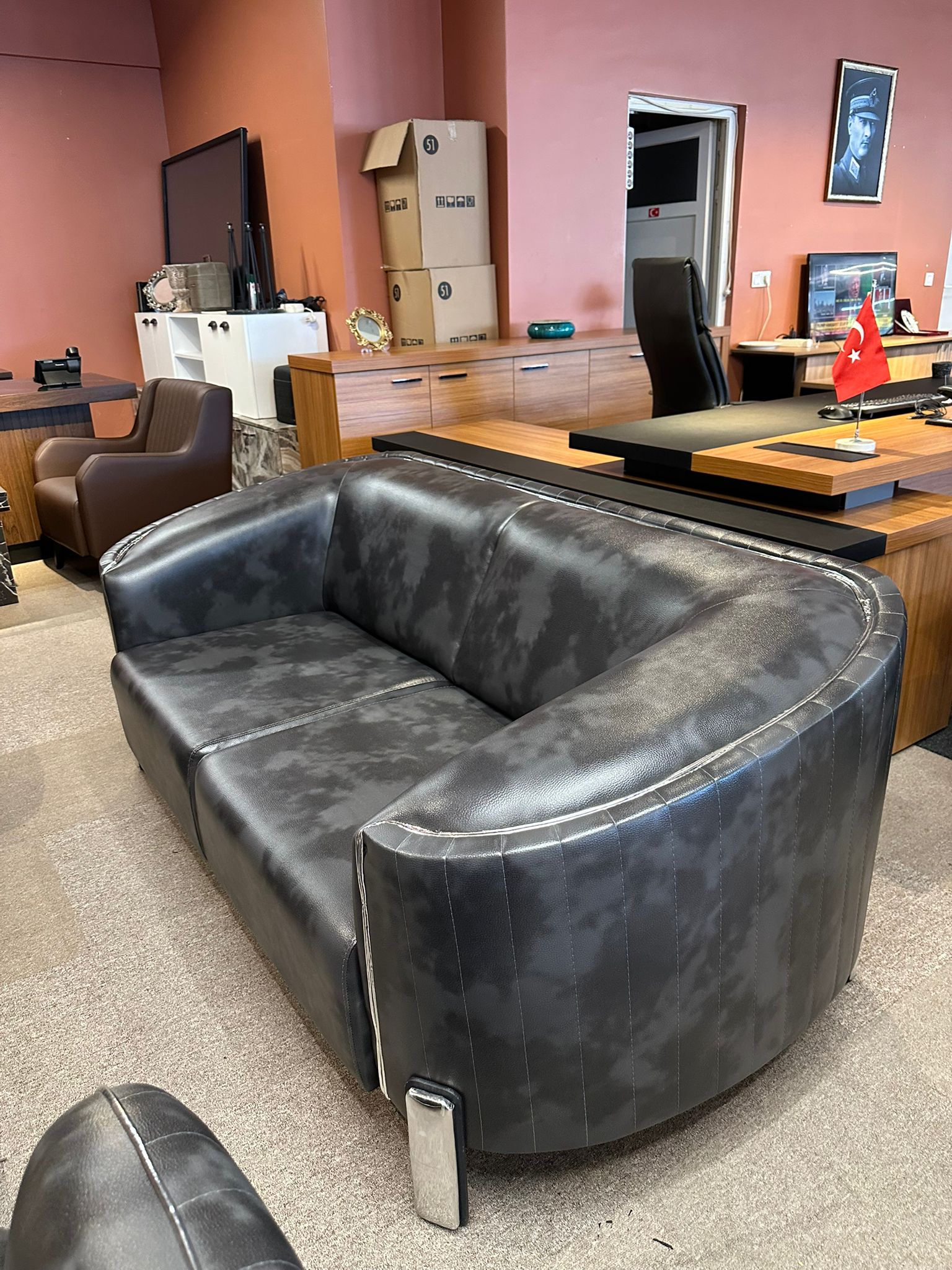 KLAS OFİS ÜSKÜDAR 95X240 MAKAM TAKIMI FULL KOLTUKLU SET - Görsel 11