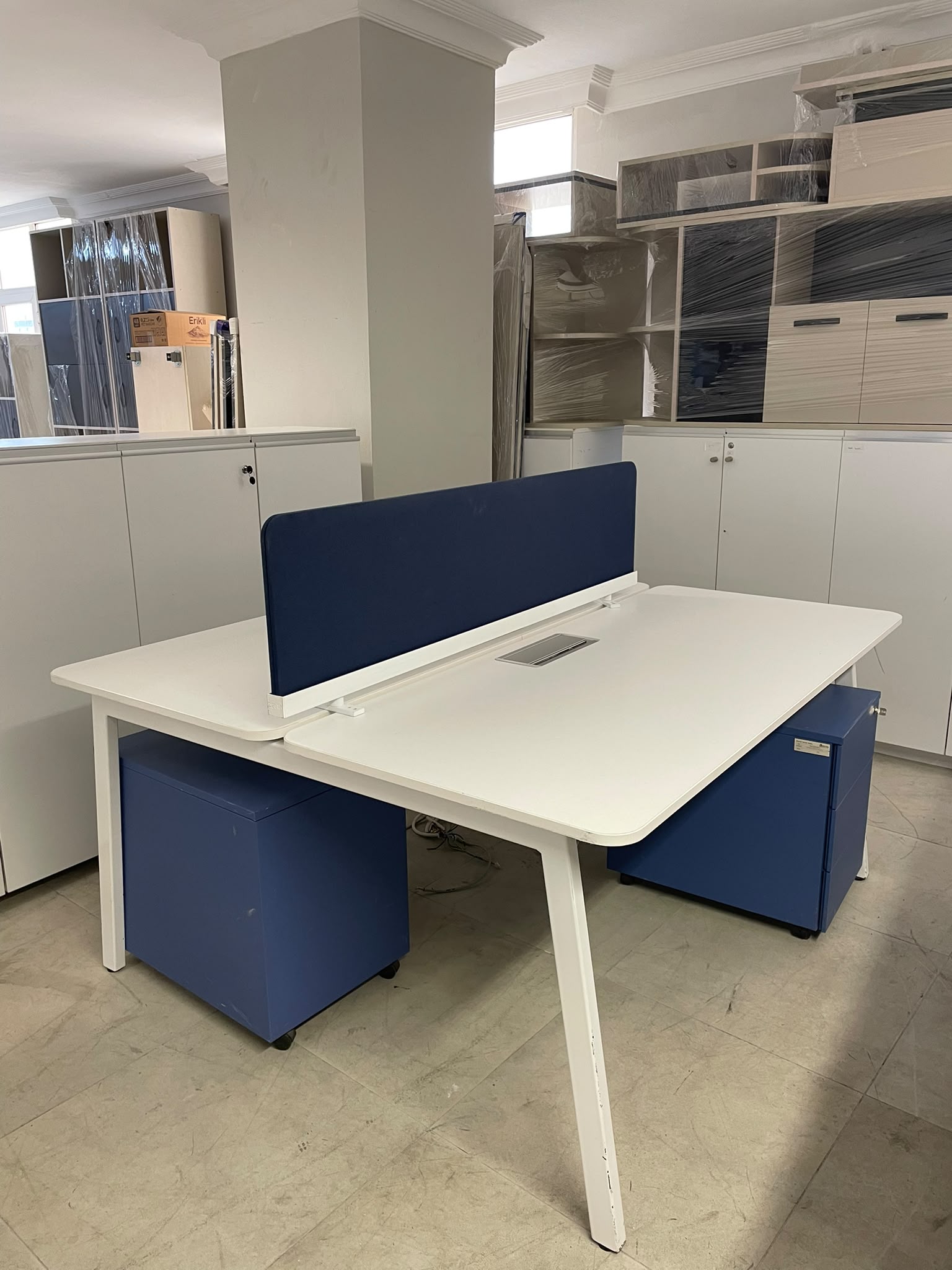 KLAS OFİS ÜSKÜDAR 160X70 İKİLİ KESONLU ÇALIŞMA GRUBU - Görsel 3