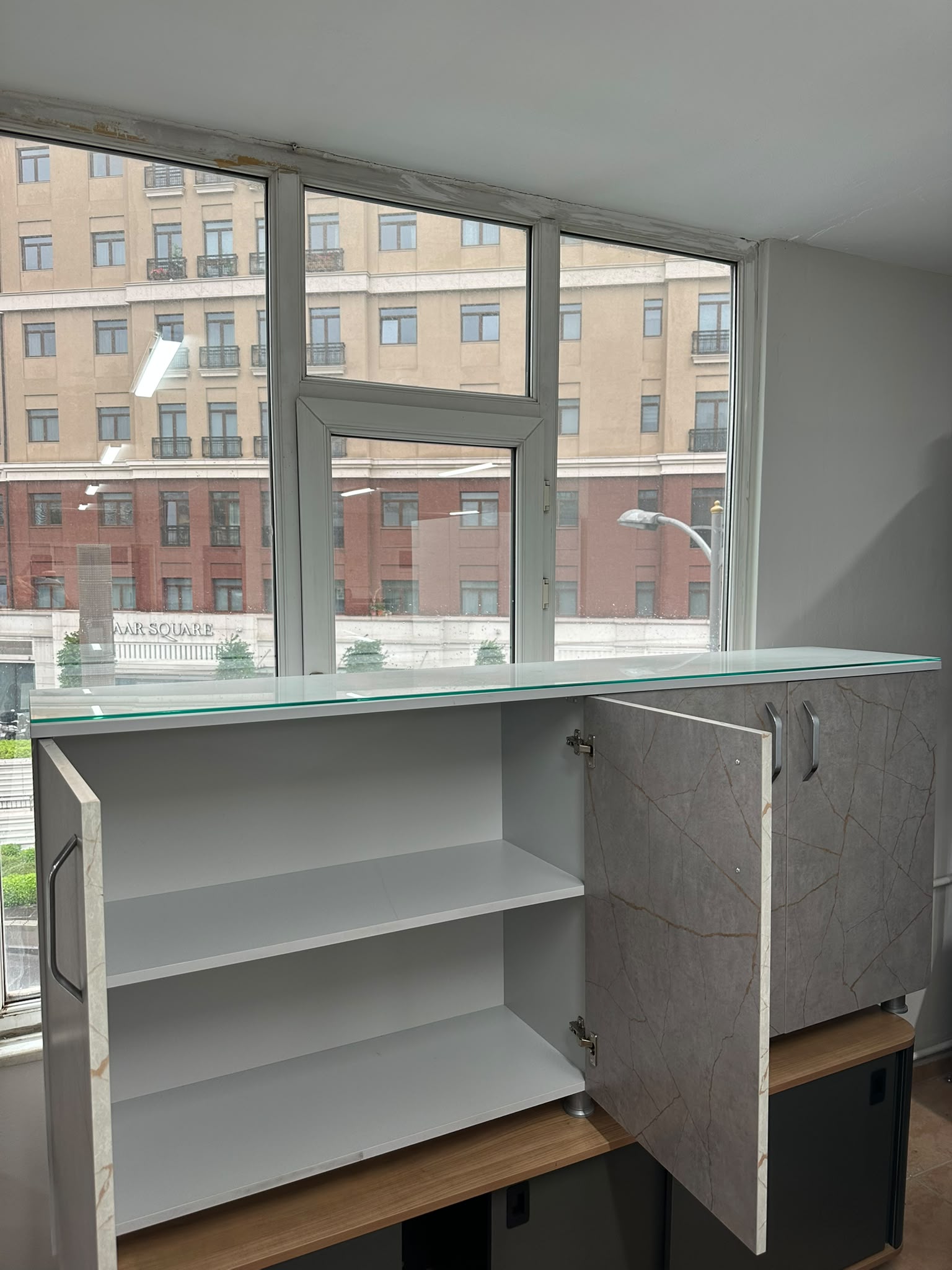 KLAS OFİS ÜSKÜDAR 190X40X85 ANTRASİT GRİ ARKA KONSOL - Görsel 4