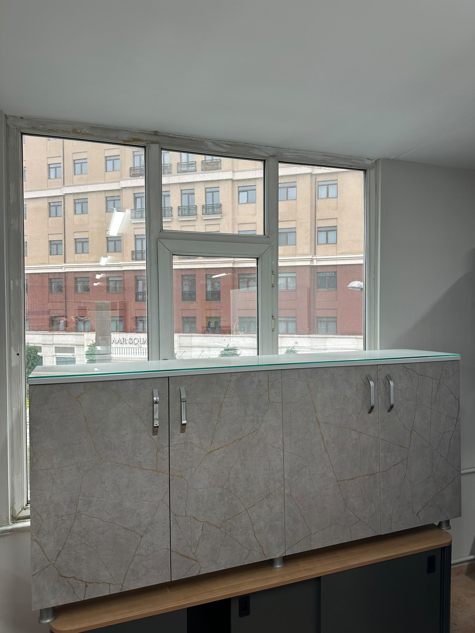 KLAS OFİS ÜSKÜDAR 190X40X85 ANTRASİT GRİ ARKA KONSOL