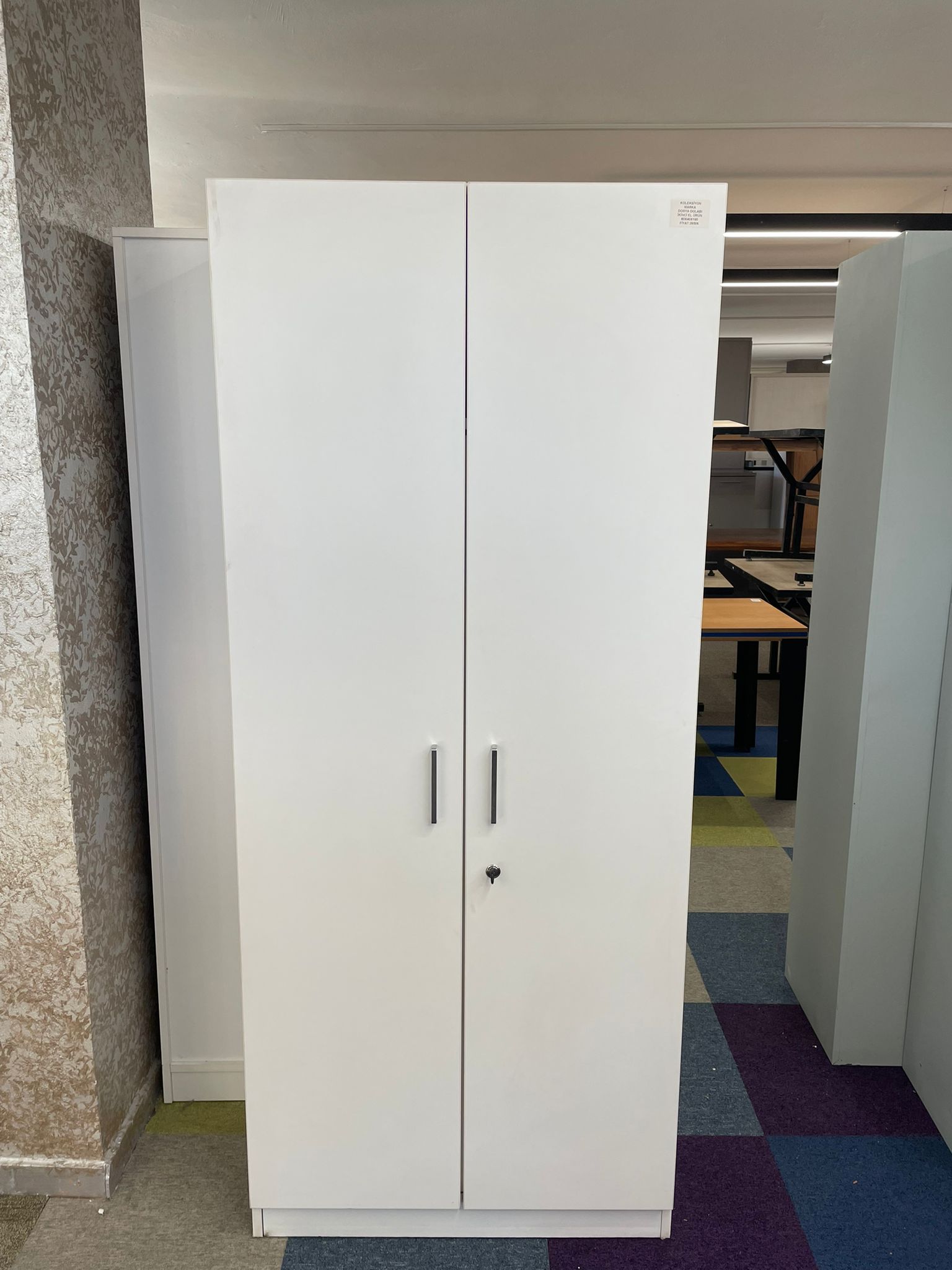 KLAS OFİS ÜSKÜDAR 80X40X190 KOLEKSİYON MARKA BEYAZ VESTİYER DOLABI