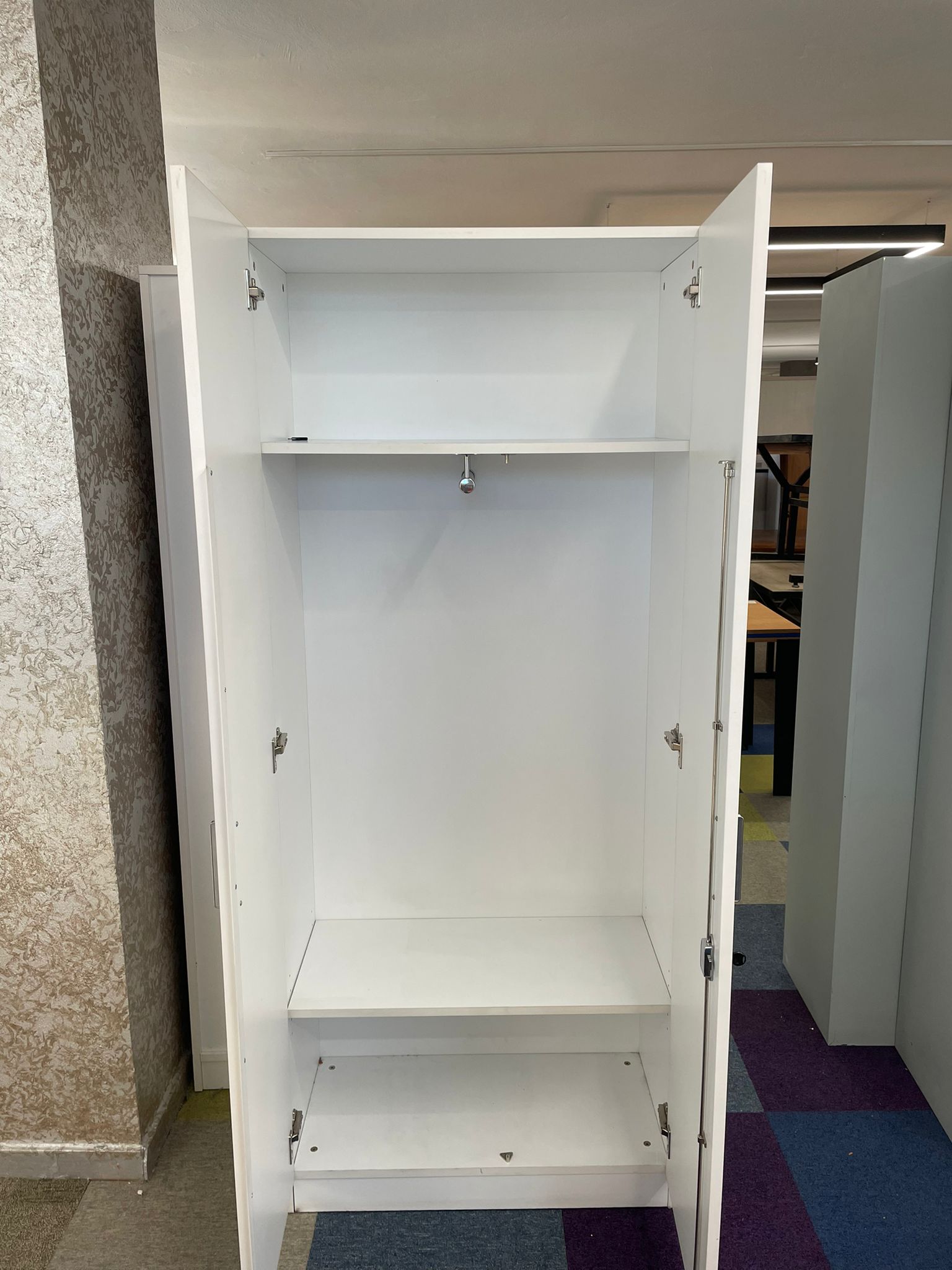 KLAS OFİS ÜSKÜDAR 80X40X190 KOLEKSİYON MARKA BEYAZ VESTİYER DOLABI - Görsel 4