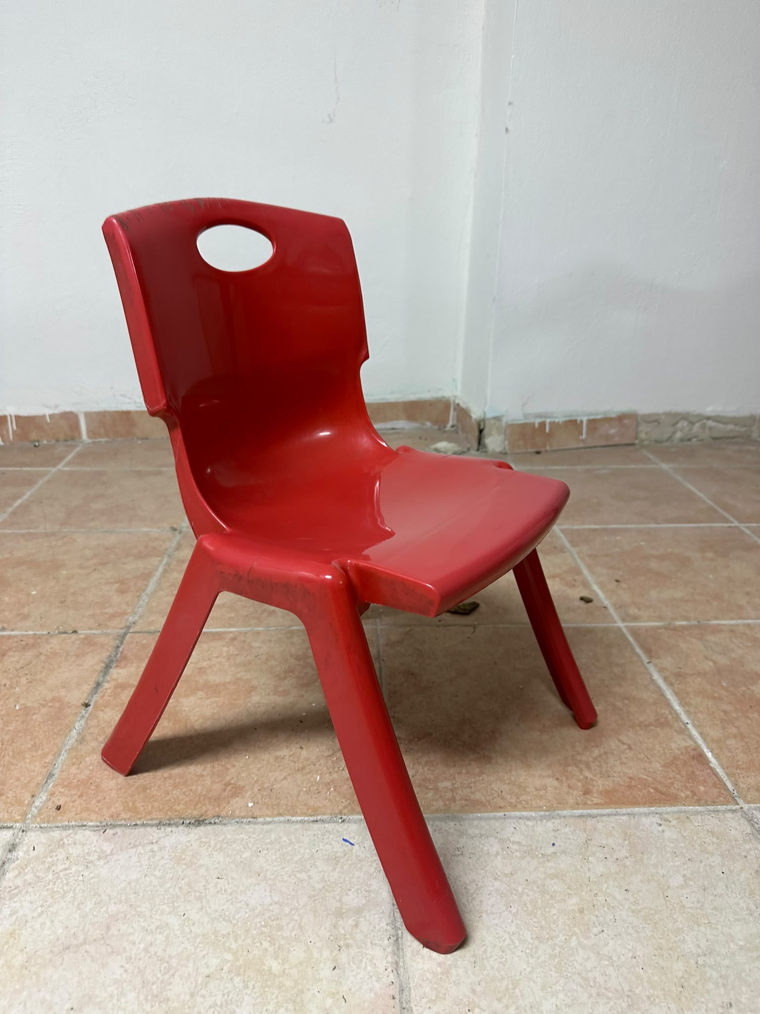 KLAS OFİS ÜSKÜDAR KIRMIZI PLASTİK ANAOKULU SANDALYESİ - Görsel 3