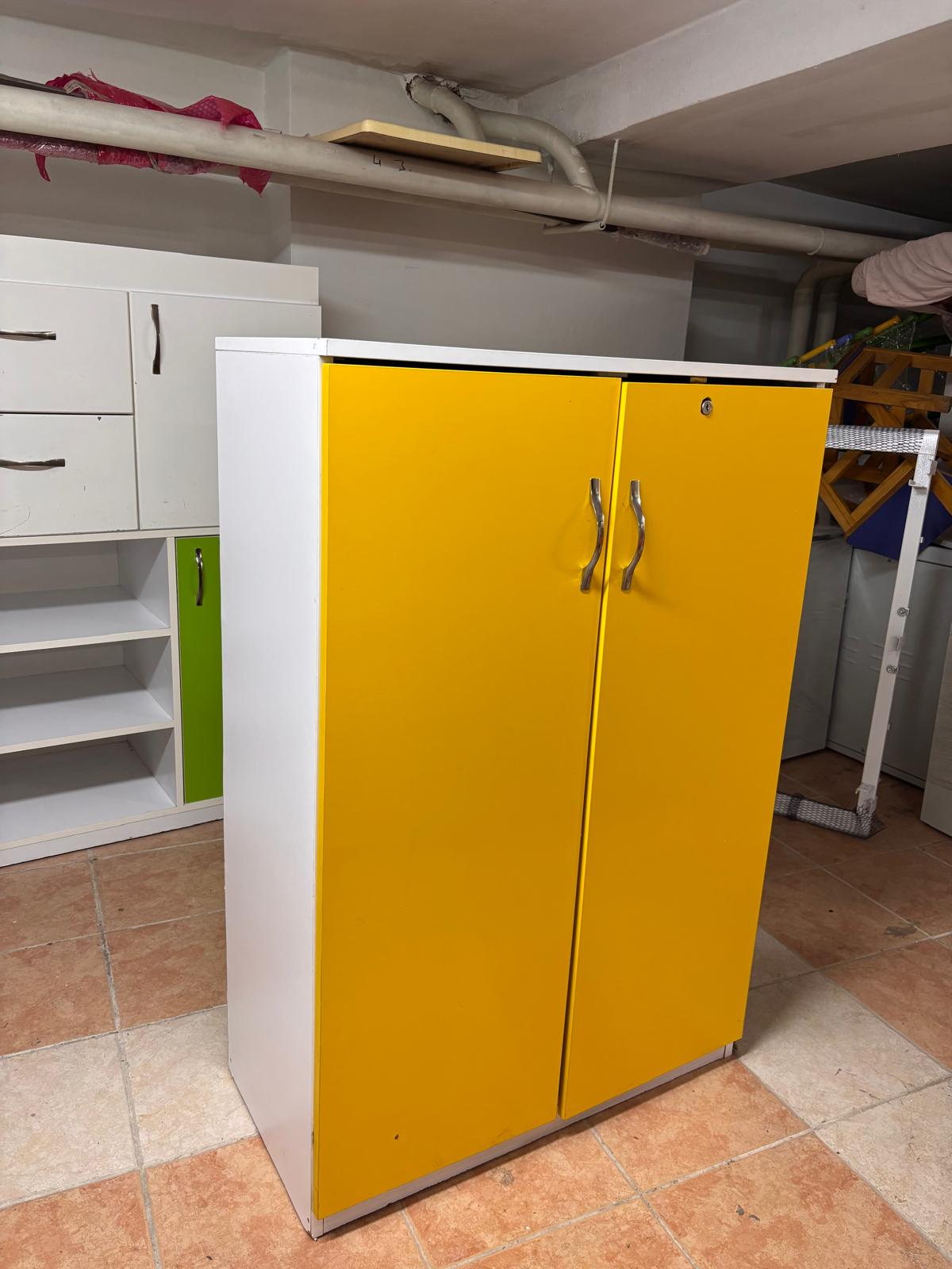 KLAS OFİS ÜSKÜDAR SARI DOSYA DOLABI 80X40X120 CM - Görsel 3
