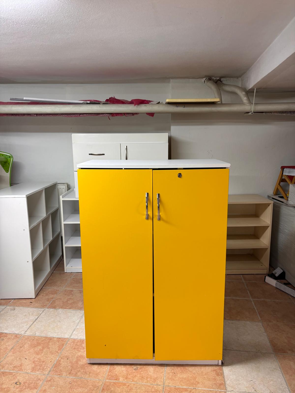 KLAS OFİS ÜSKÜDAR SARI DOSYA DOLABI 80X40X120 CM