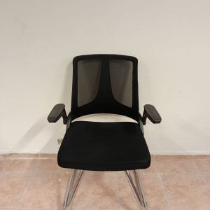 KLAS OFİS ÜSKÜDAR SİYAH KUMAŞ TEKLİ BEKLEME SANDALYESİ