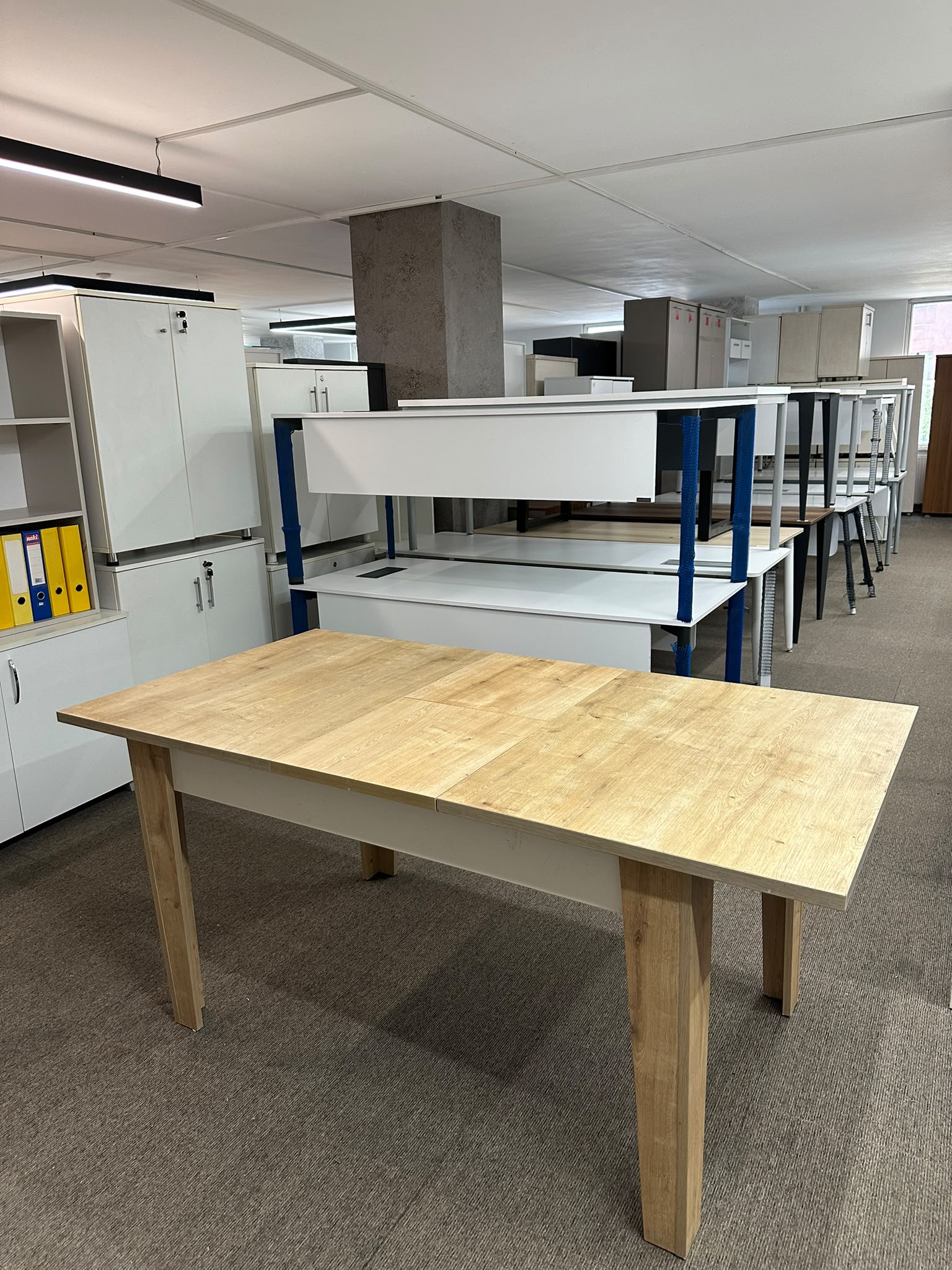 KLAS OFİS ÜSKÜDAR 120x80 cm AÇILIR MEŞE YEMEK MASASI