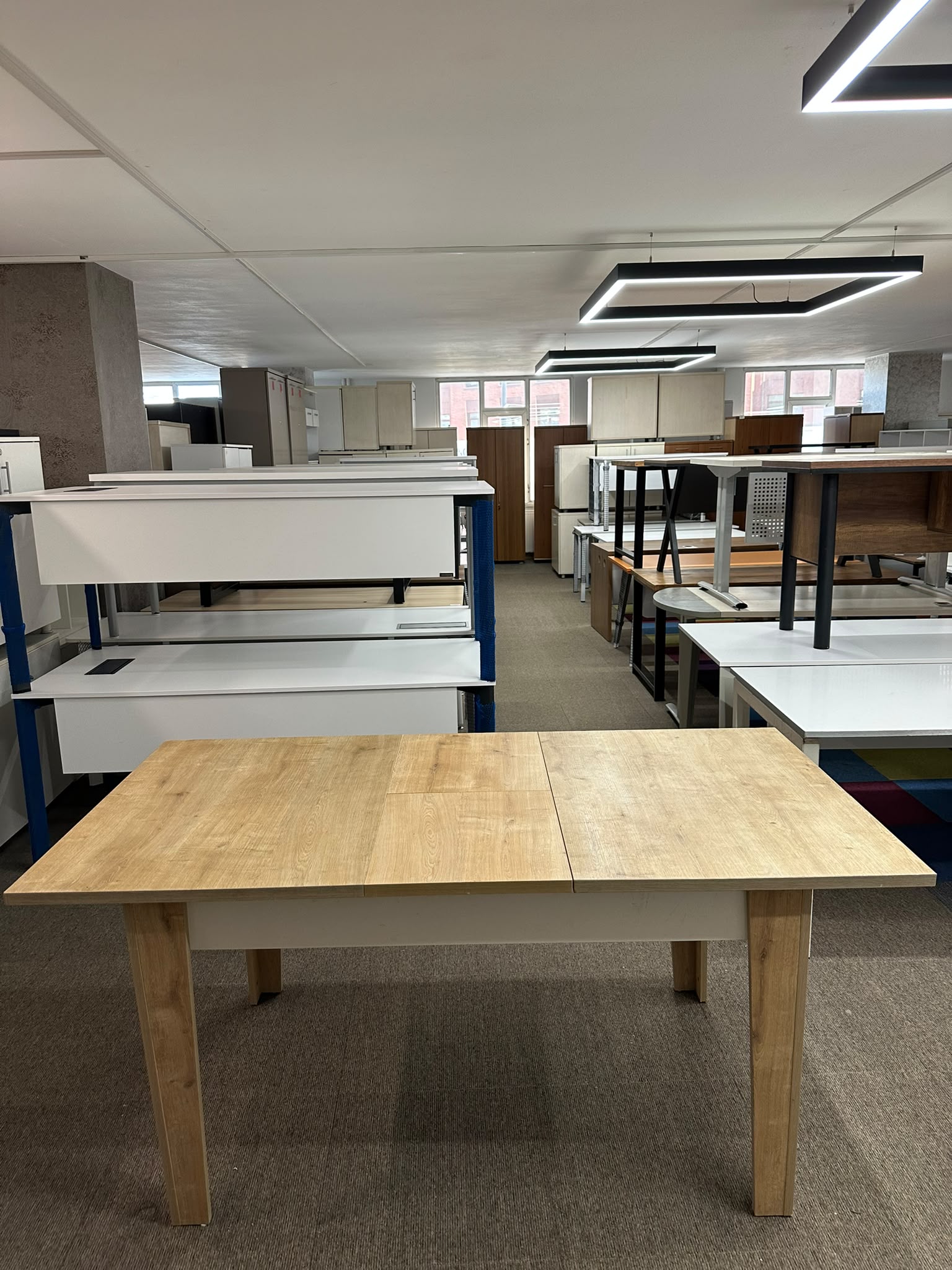 KLAS OFİS ÜSKÜDAR 120x80 cm AÇILIR MEŞE YEMEK MASASI - Görsel 4