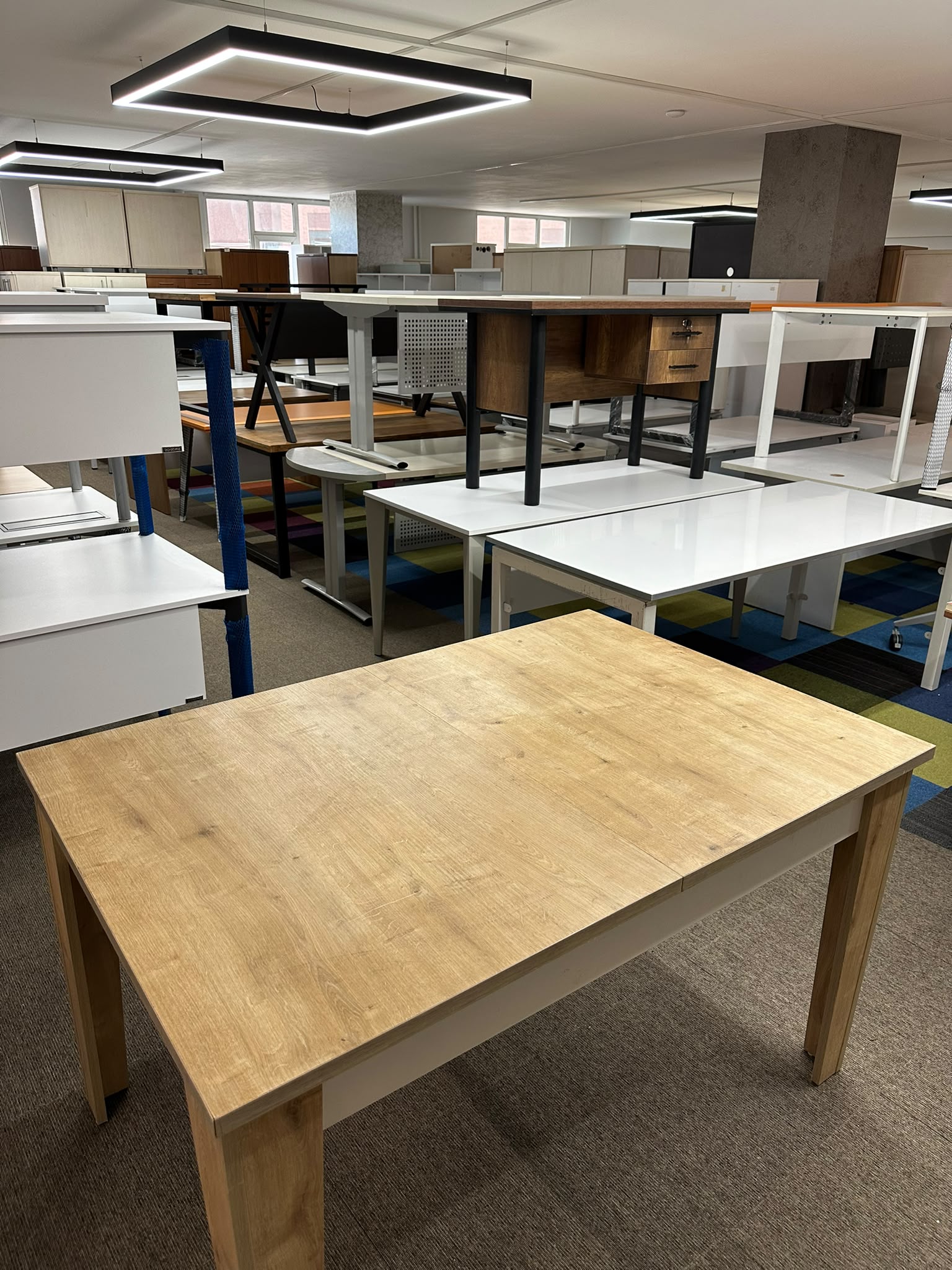 KLAS OFİS ÜSKÜDAR 120x80 cm AÇILIR MEŞE YEMEK MASASI - Görsel 7