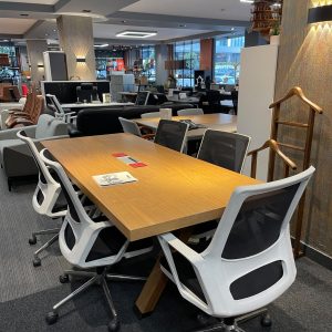 KLAS OFİS ÜSKÜDAR 220x90 KOLEKSİYON AYAKLI MASİF TOPLANTI MASASI